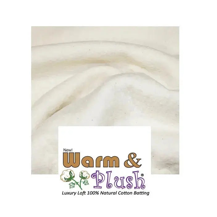 Warm and Plush Luxury Loft 100 percent Natural Cotton Batting without scrim