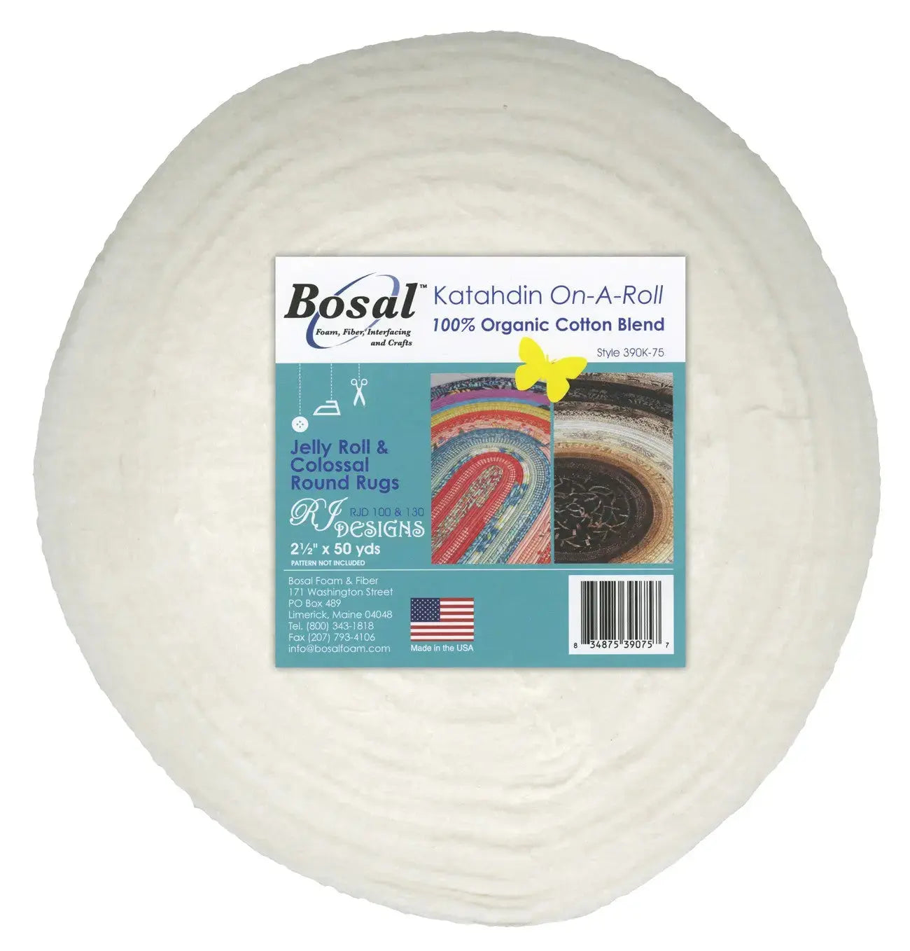 Katahdin White jelly roll batting strips 2.25 and 2.5 inch 50 yards