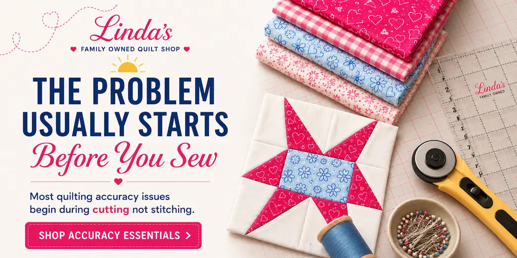 Why Quilt Blocks Don't Line Up Perfectly – Morning with Corey tip graphic: the alignment problem that starts before you sew