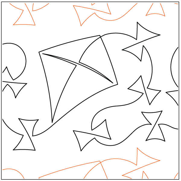 Kites Pantograph: Playful Kites in the Sky in a 9-Inch Row