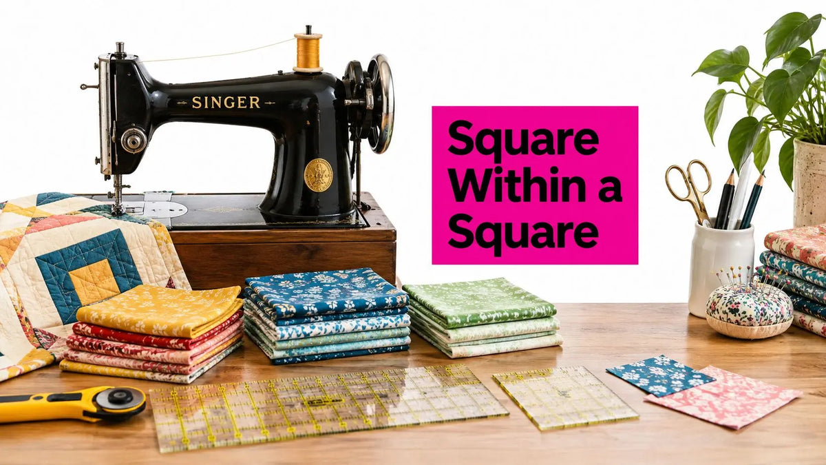 Square Within a Square Quilt Pattern Tutorial