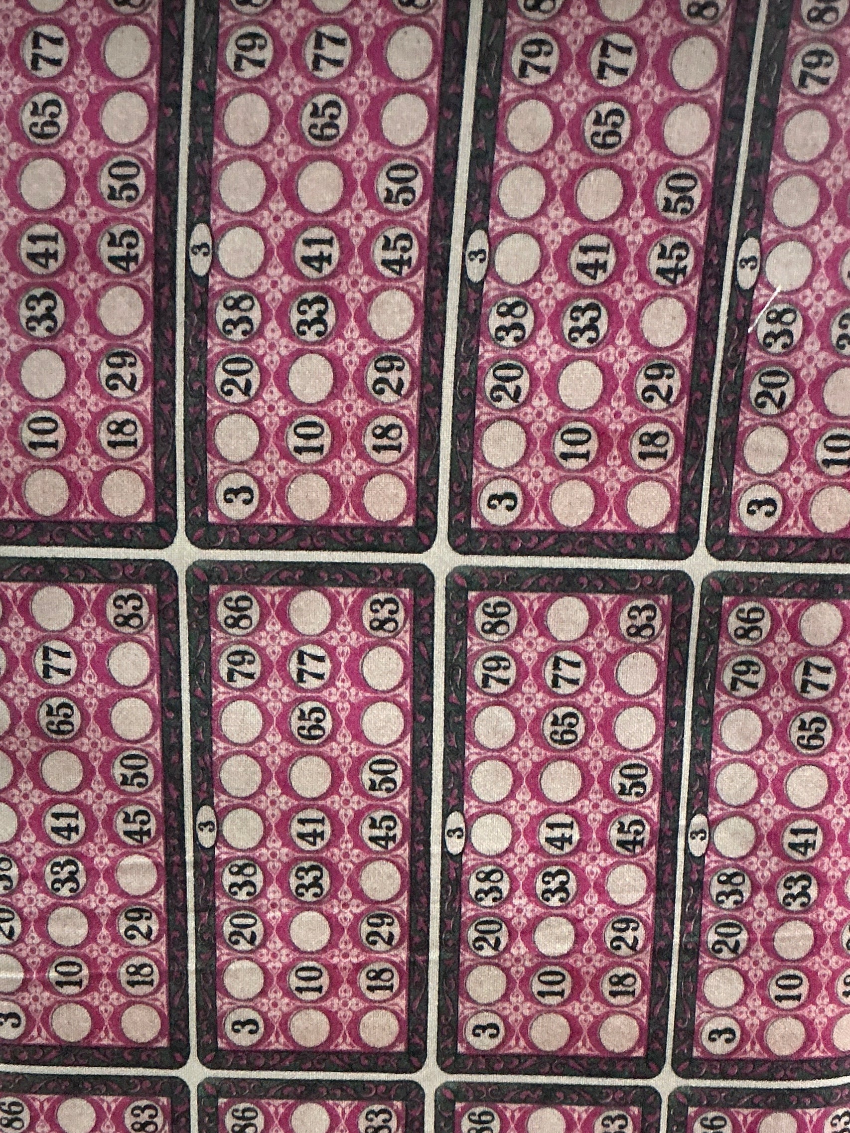 Pink Numbers Palette Pink novelty quilting fabric by Tim Holtz for Free Spirit