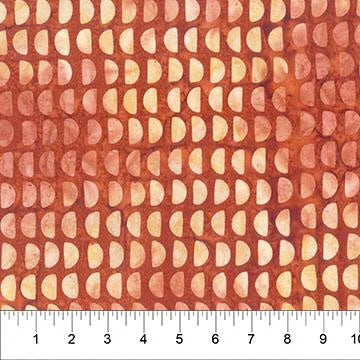 Banyan Batiks Organics Halfmoon Burnt Russet blender quilting fabric