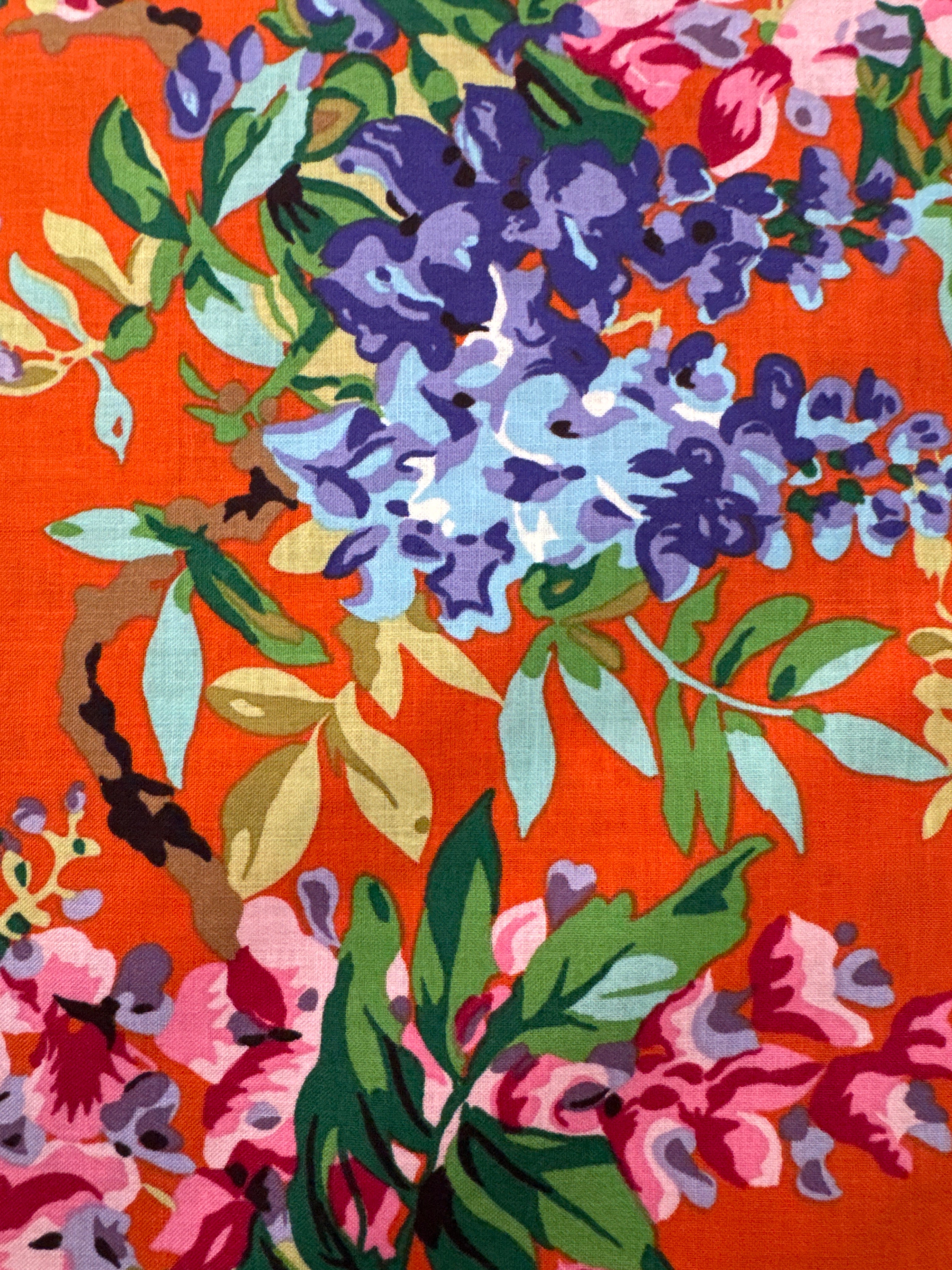 Kaffe Fassett Wisteria Red floral quilting fabric by Free Spirit