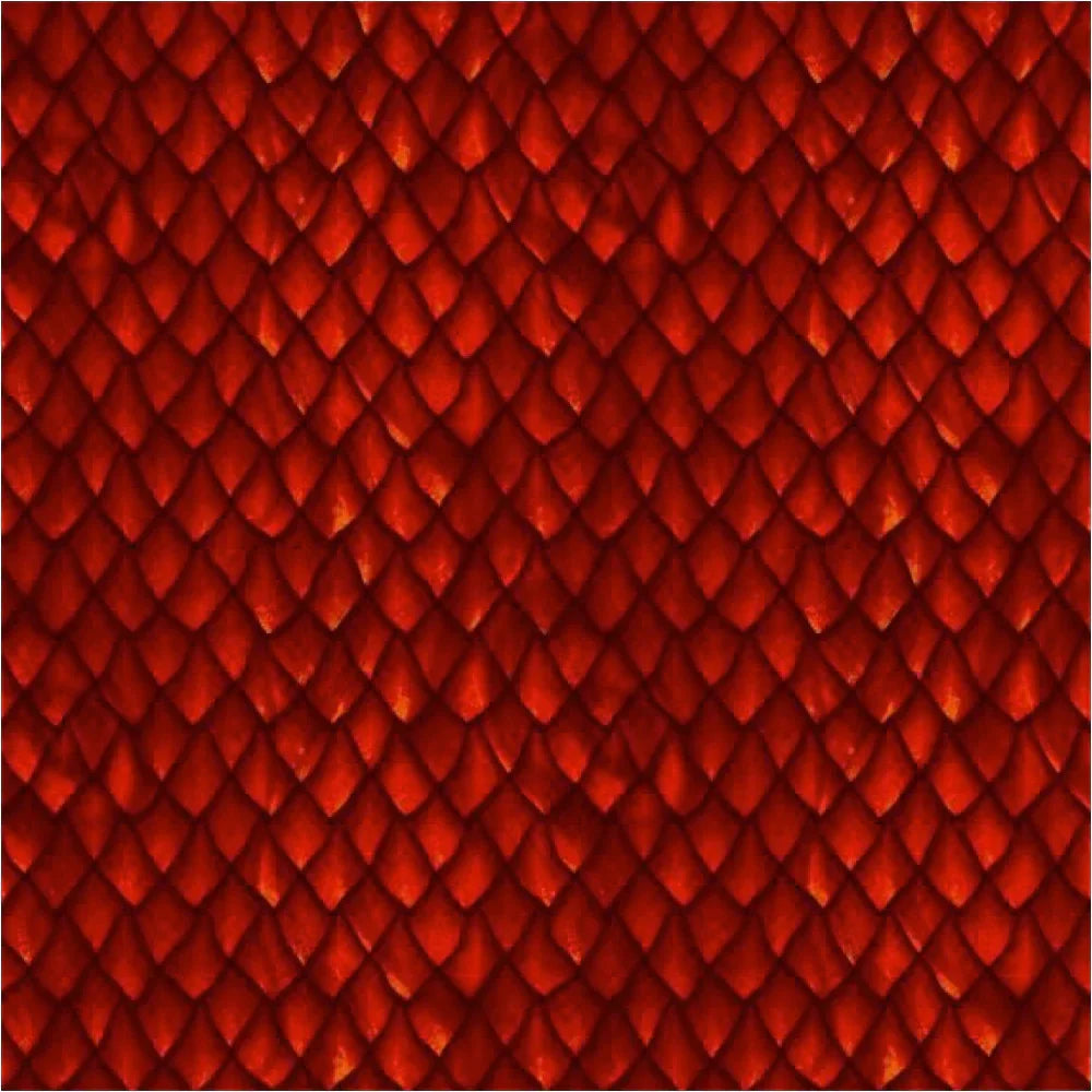Dragon Scales Red quilting fabric by In The Beginning