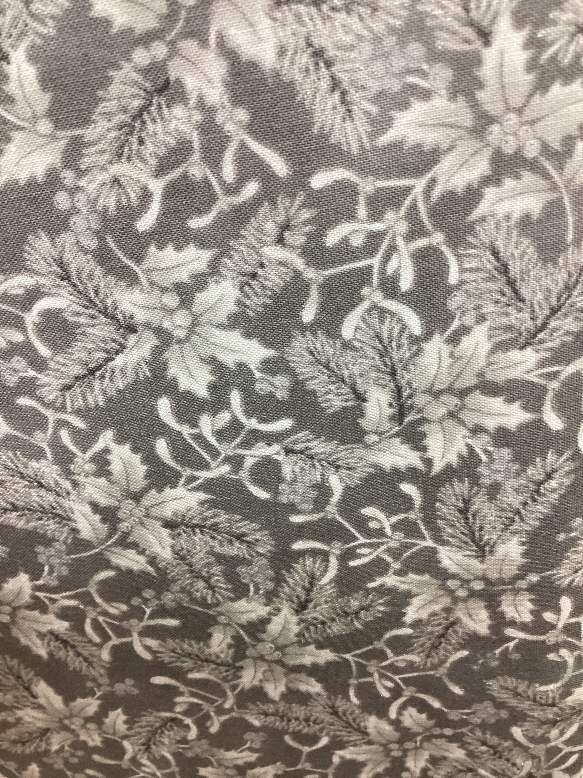Robert Kaufman Holiday Flourish Festive Finery Pewter quilting fabric