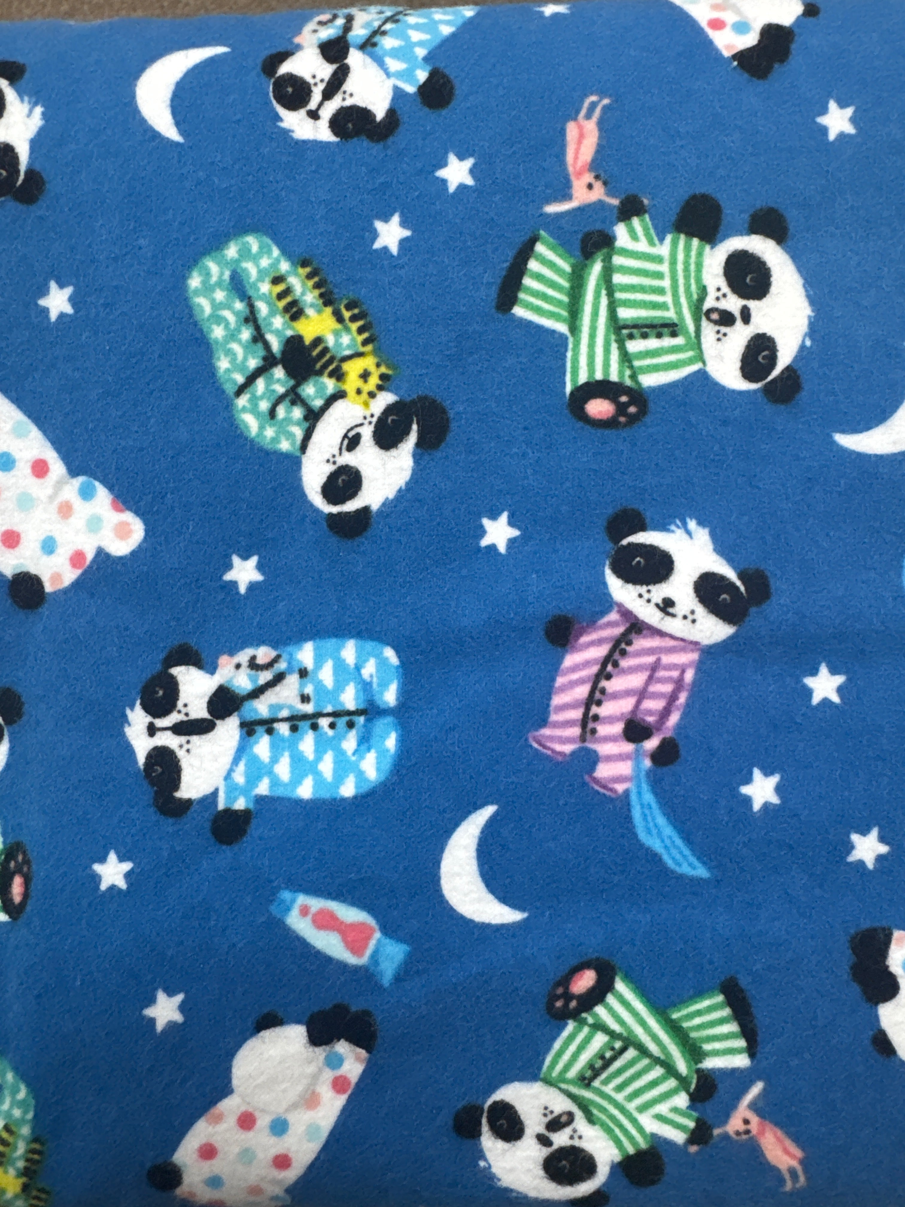 Robert Kaufman Hello Sleepy Blue Jay flannel fabric