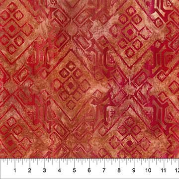 Banyan Batiks Destination Indonesia batik quilting fabric in Raspberry