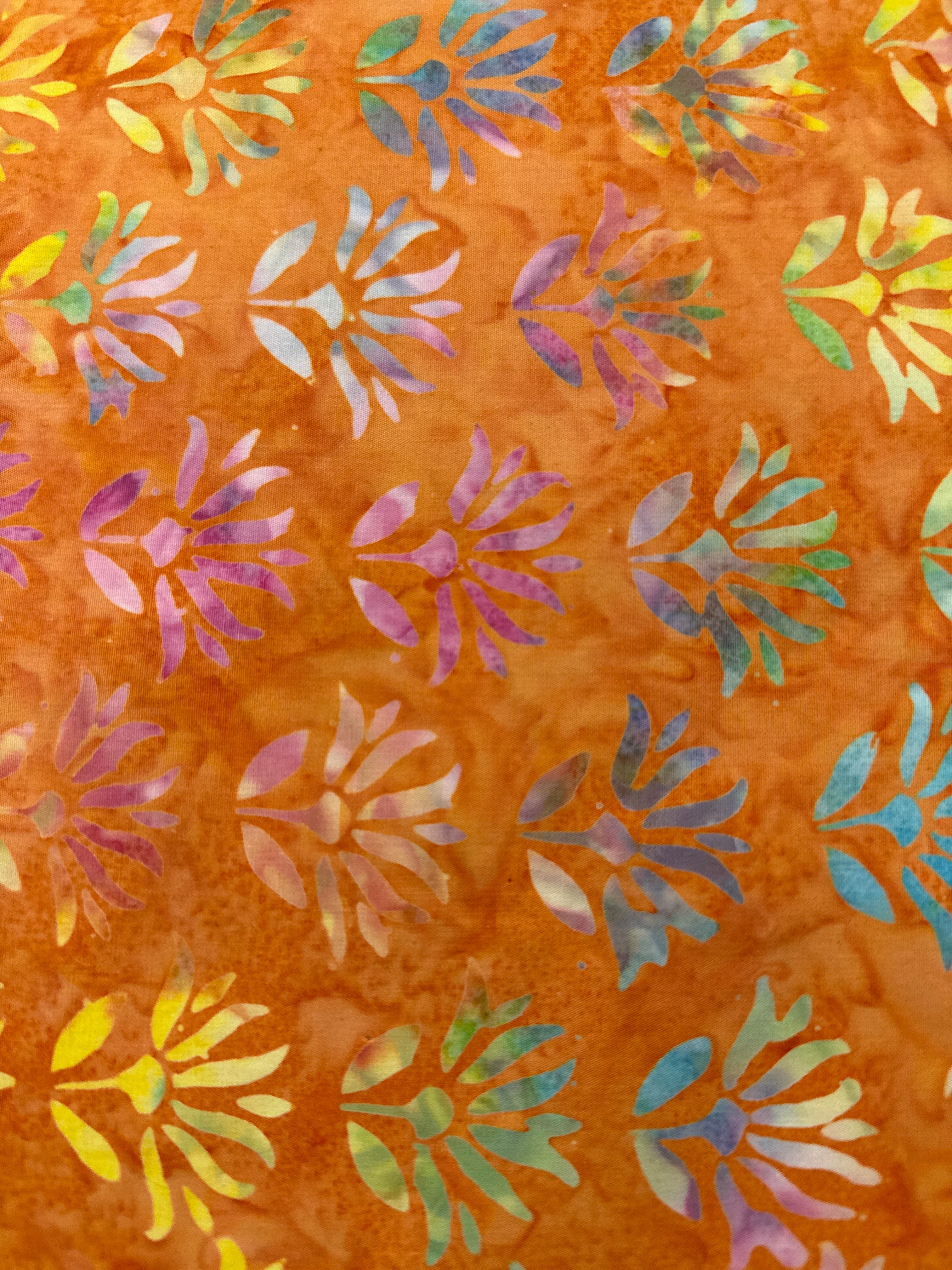 Candy Blossom Coral floral quilting fabric by Andover Fabrics