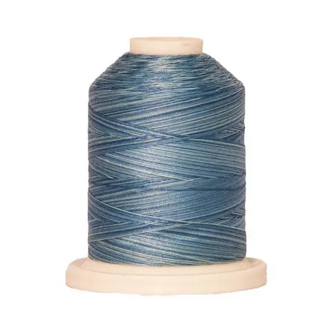 082 Blue Skies Signature Cotton Variegated Thread Mini Spool - 40WT American & Efird Signature