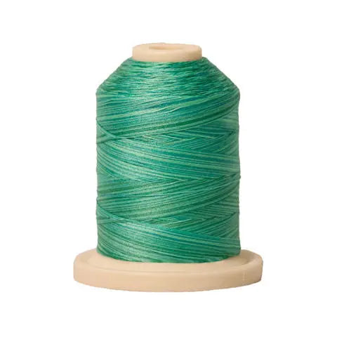 083 Aqua Waters Signature Cotton Variegated Thread Mini Spool - 40WT American & Efird Signature