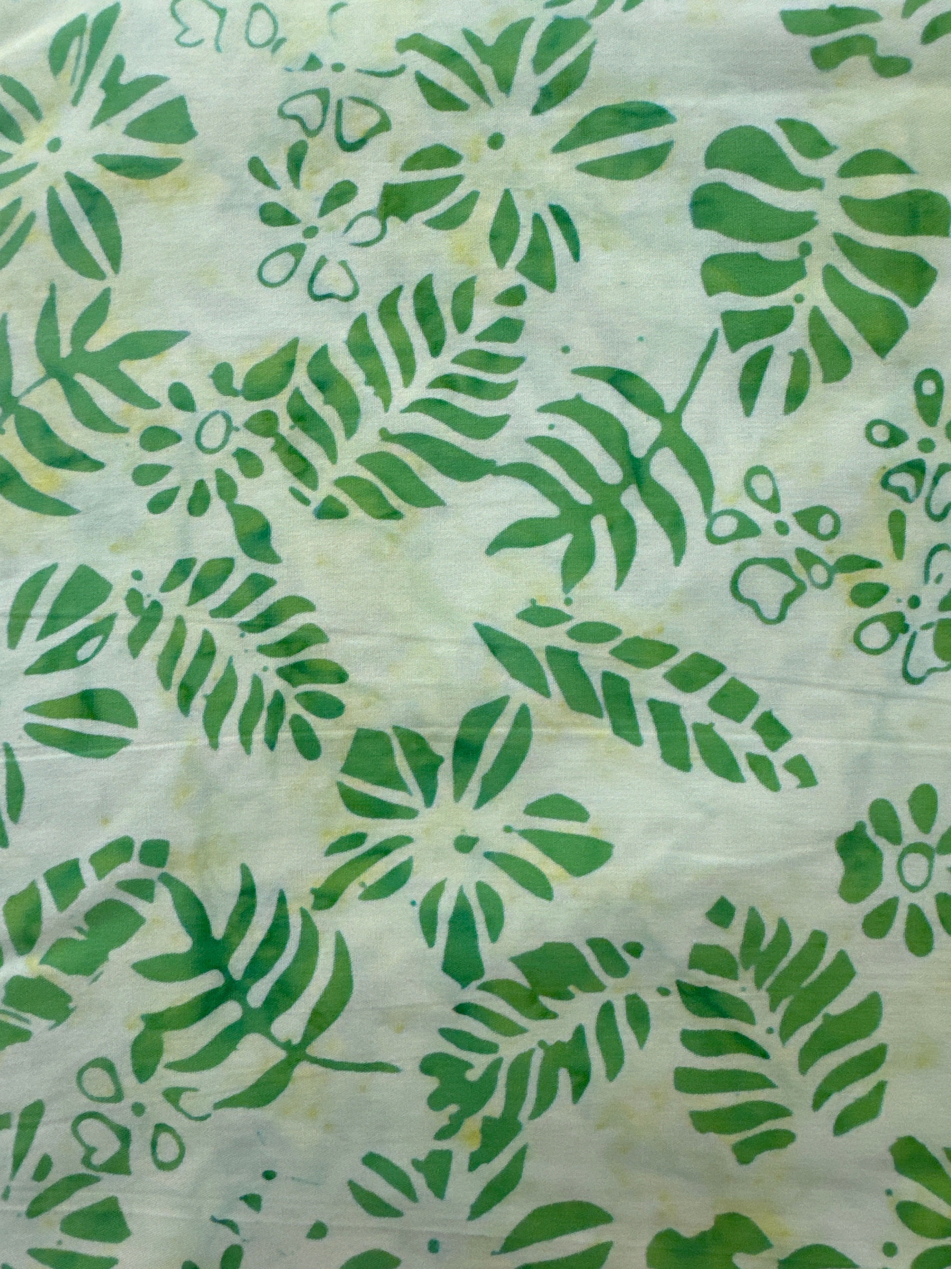 Andover Leaves on Light Green quilting fabric