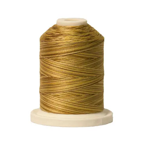 091 Antique Gold Signature Cotton Variegated Thread Mini Spool - 40WT American & Efird Signature