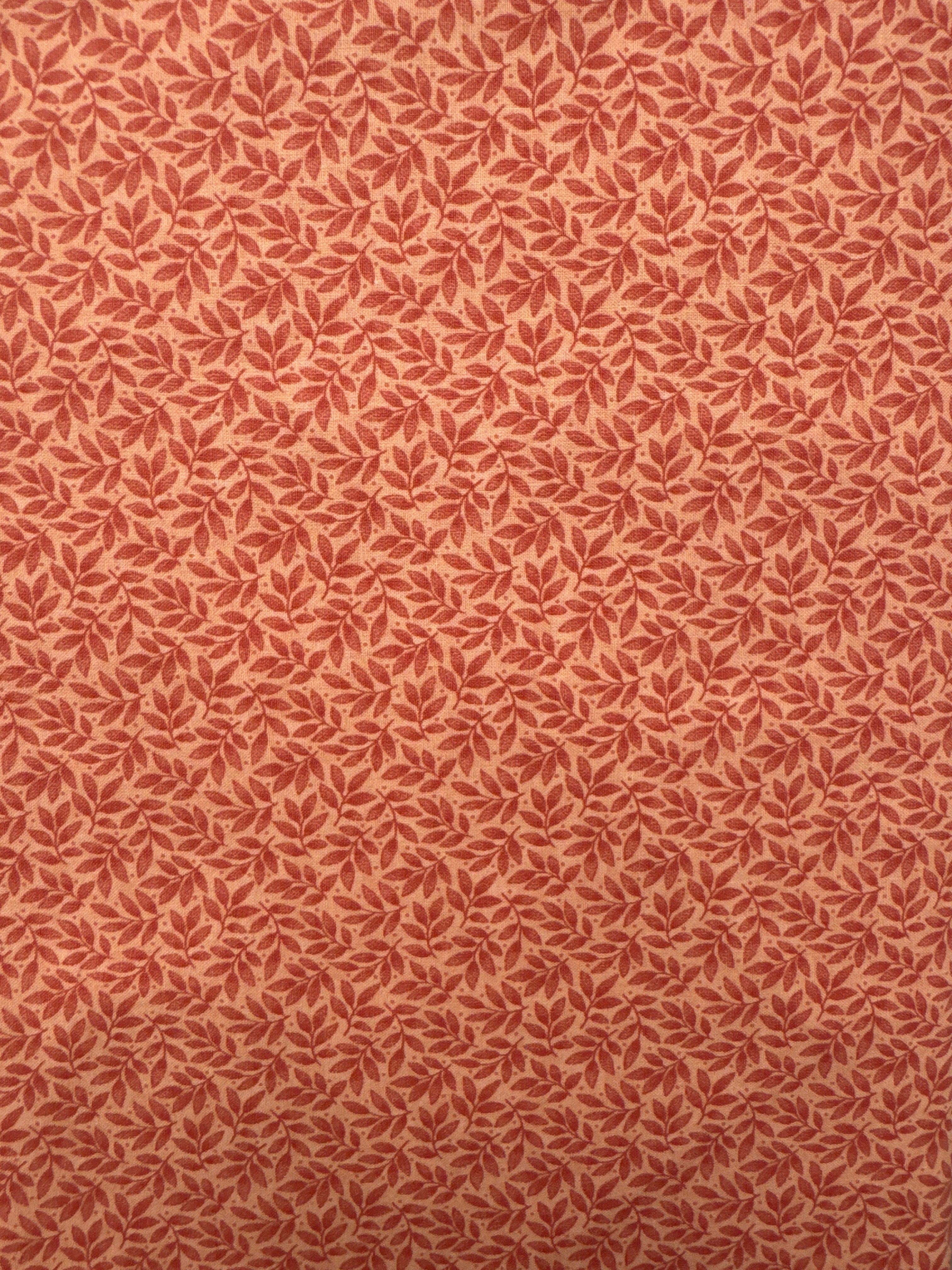 Rendezvous Coral Leaves blender quilting fabric by 3 Sisters for Moda
