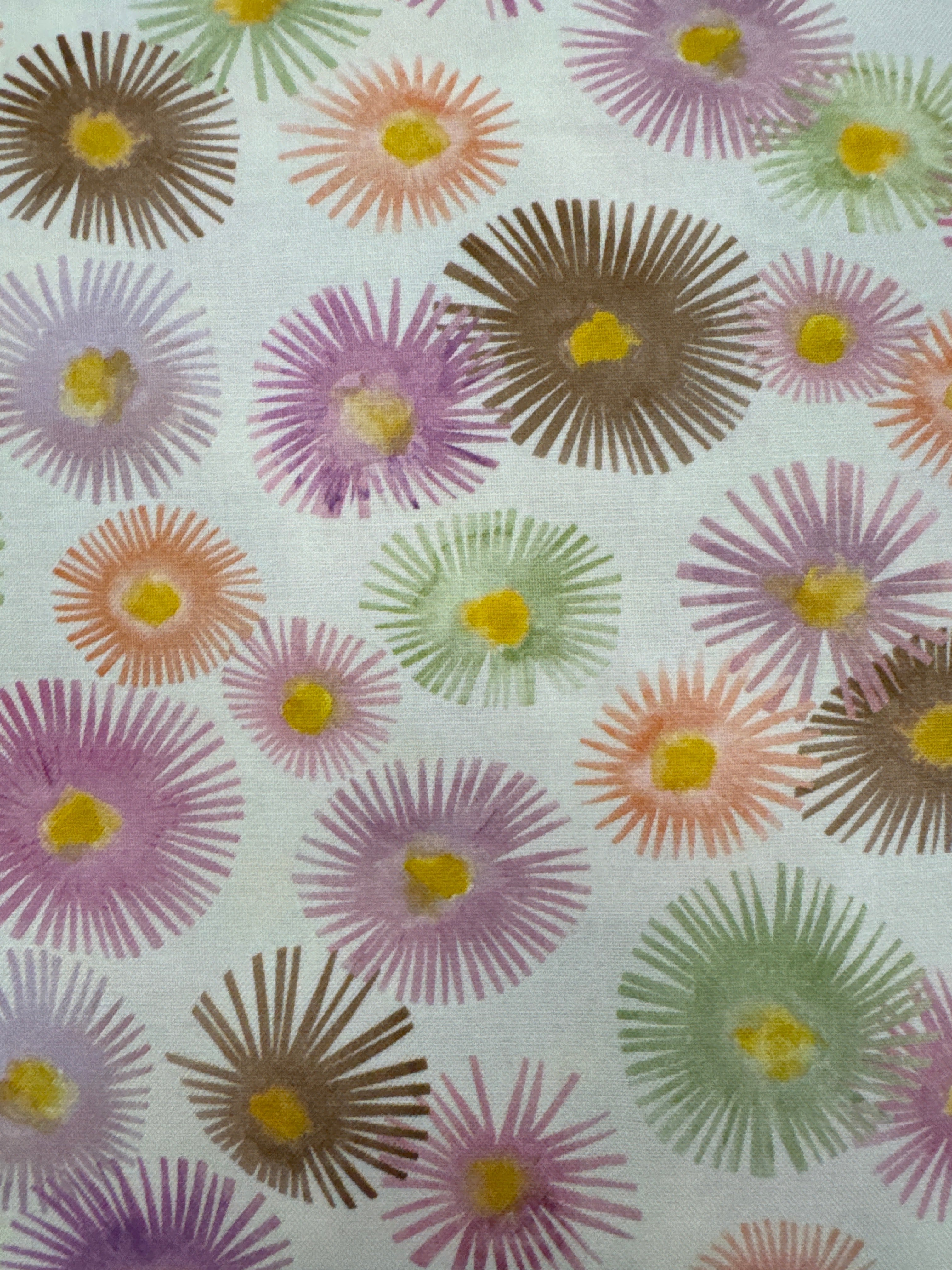 Blooming Lovely Flowers on White floral quilting fabric by Moda