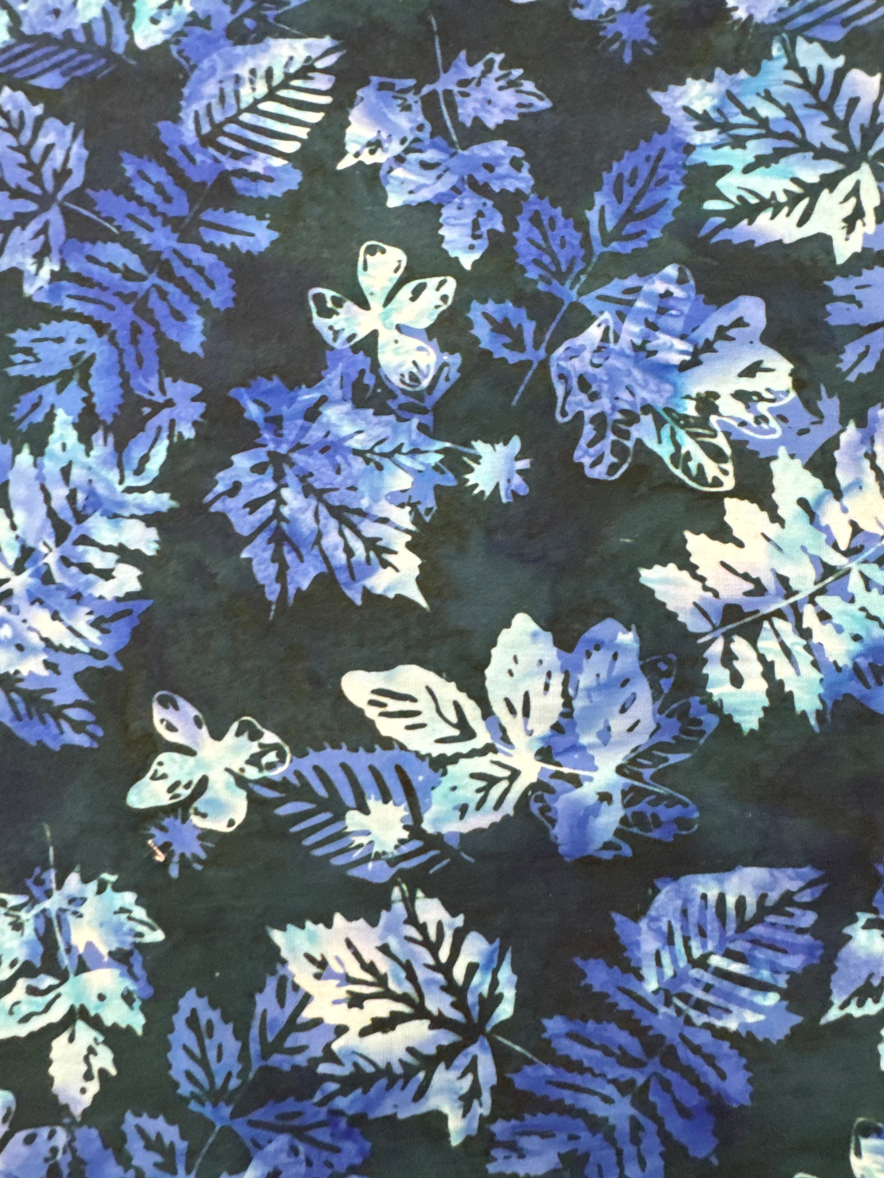 Spring Tree Branches Riviera blue blender quilting fabric by Hoffman Fabrics