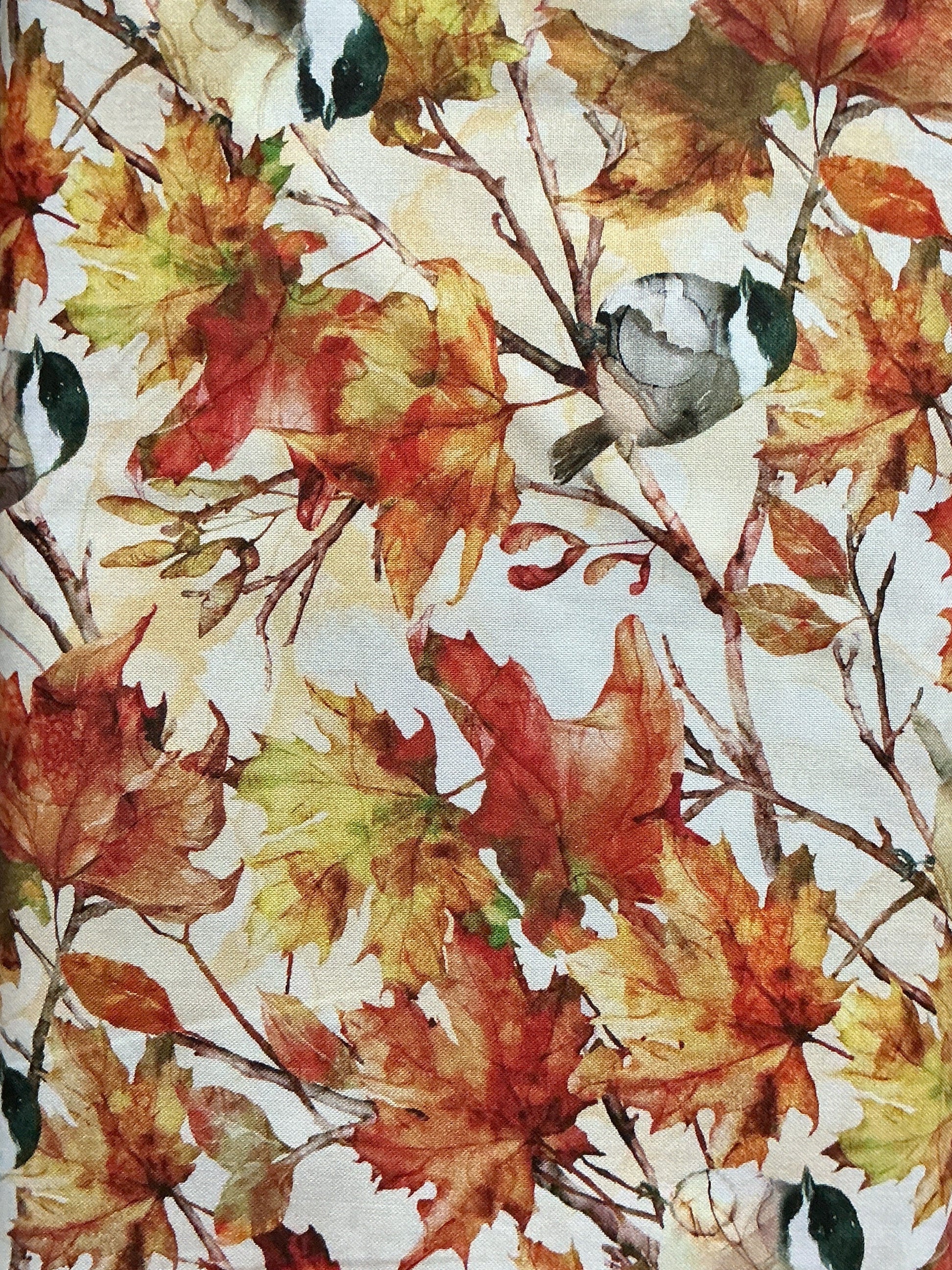 Autumn Breeze Birds Cream Multi novelty quilting fabric by Northcott