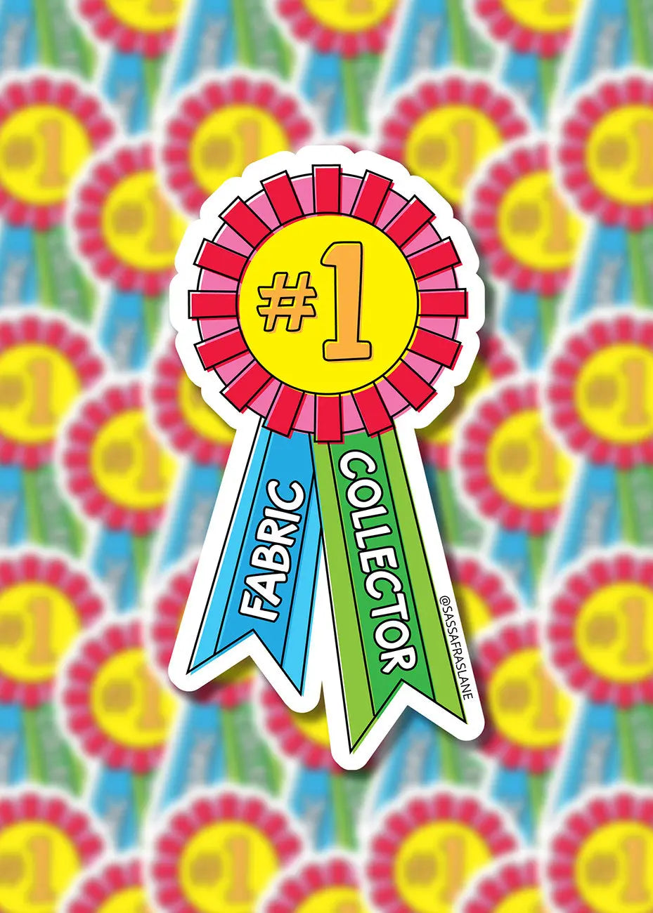 #1 Fabric Collector Award Stickers - Linda's Electric Quilters
