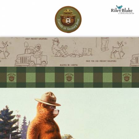 Riley Blake Friends of Smokey Bear layer cake precut fabric squares