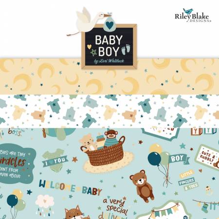 Riley Blake Baby Boy 10 inch Squares — 42 precut squares