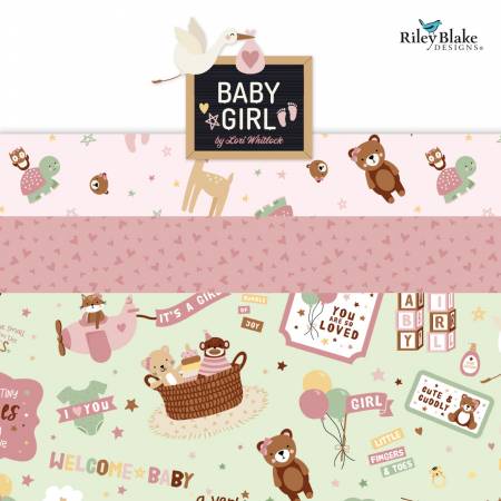 Riley Blake Baby Girl 10 inch Squares — 42 precut squares