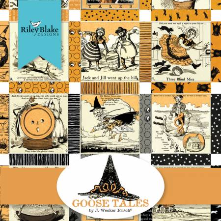 Riley Blake Goosetales 10 inch fabric squares, 42 pieces