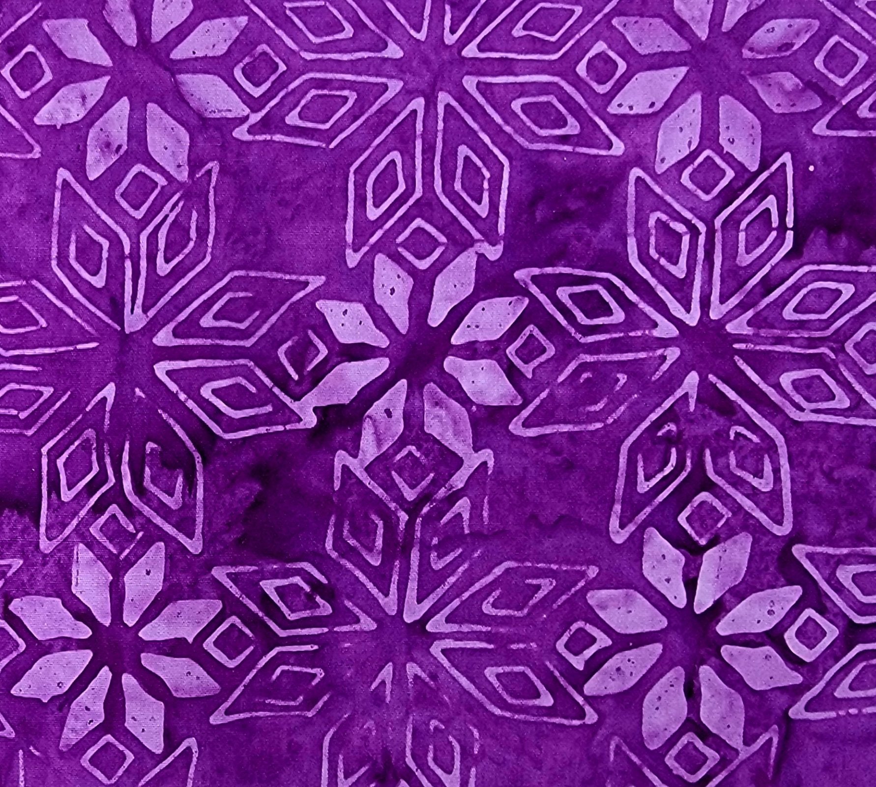 Timeless Treasures Tonga B3843 Purple Geo Snowflakes 45" wide fabric per yard