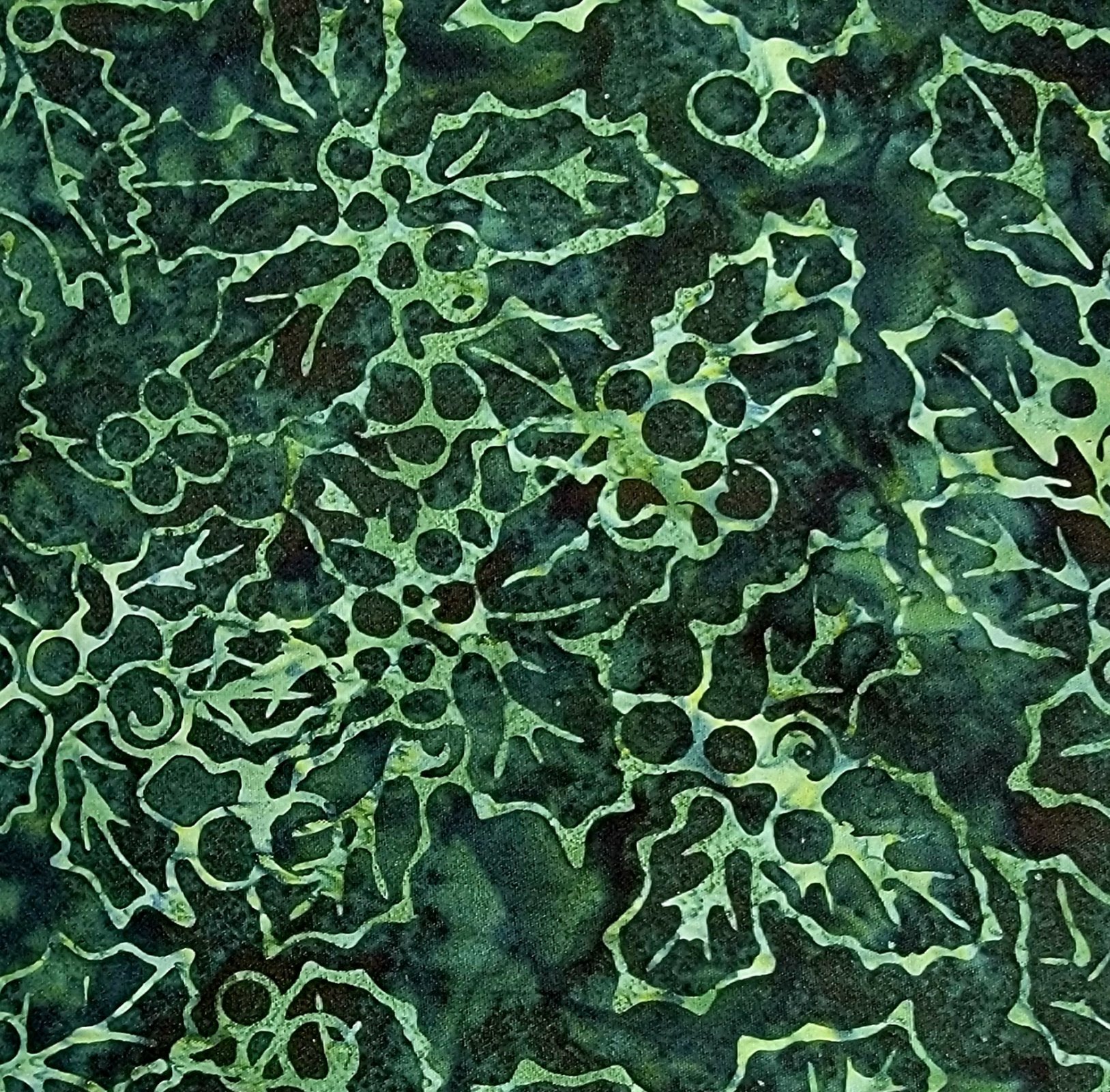 Timeless Treasures Tonga B3564 Spruce Holly & Mistletoe 45" wide fabric per yard