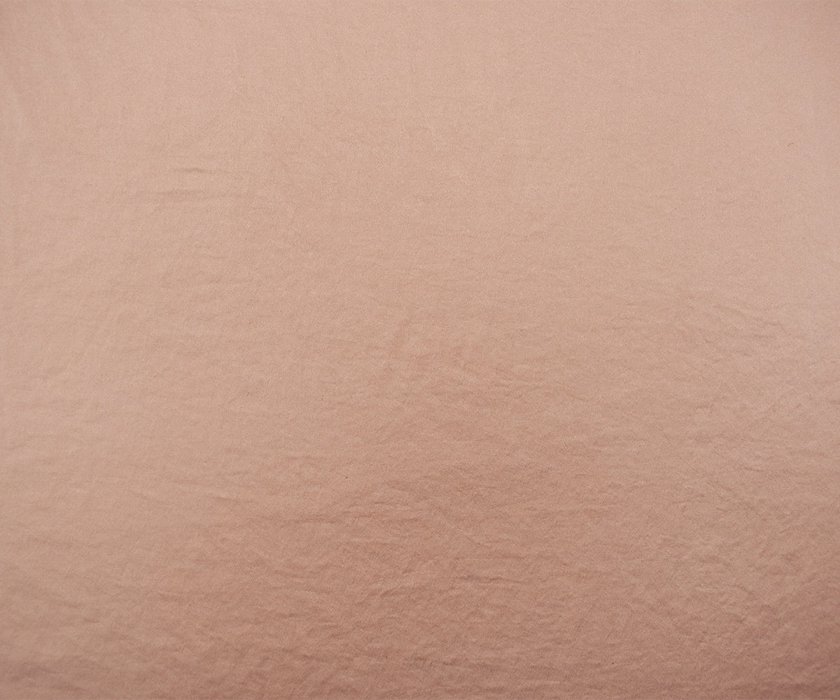 Peach Orange Poly Satin Woven Fabric