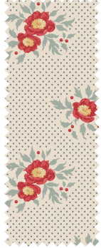 Tilda Joy Blue Merry Little Christmas quilting fabric with holiday print on blue ground
