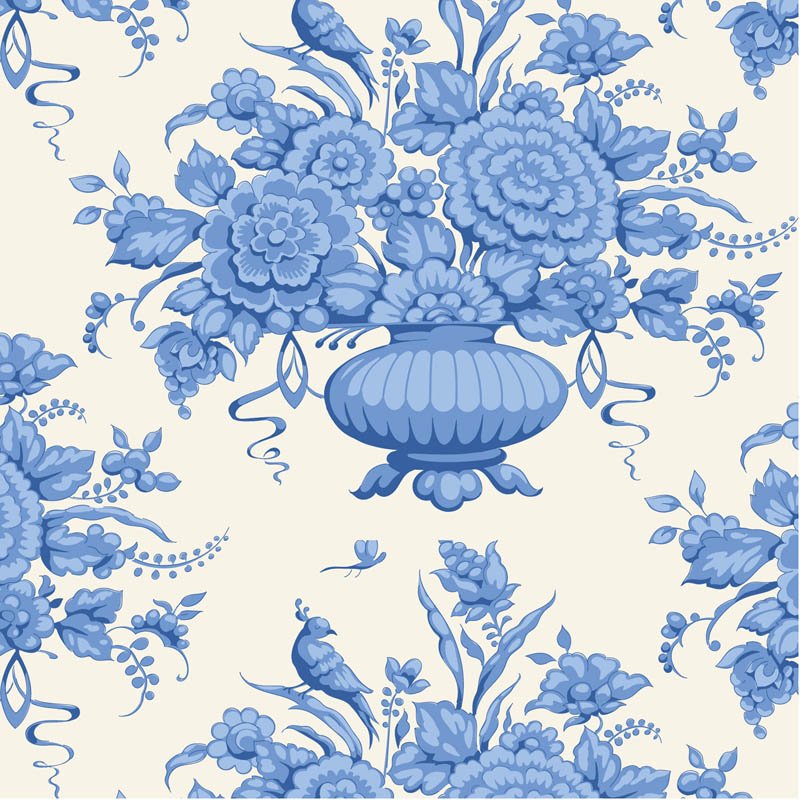 Something Blue Afina Blue quilting fabric by Tilda