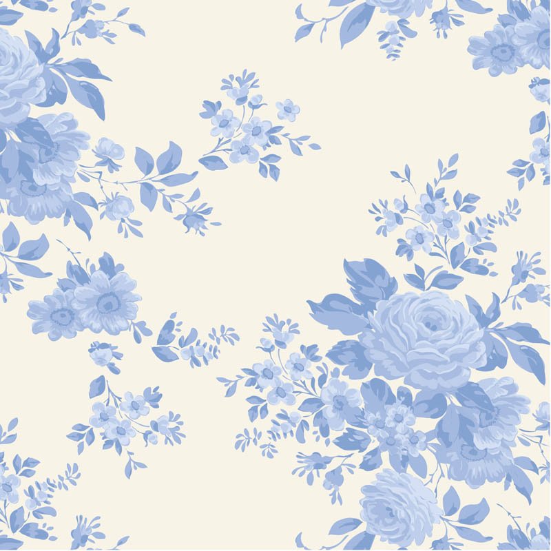 Something Blue Carol Pale Blue quilting fabric by Tilda