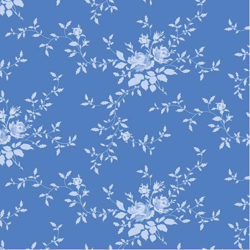 Something Blue Noel Cornflower quilting fabric by Tilda