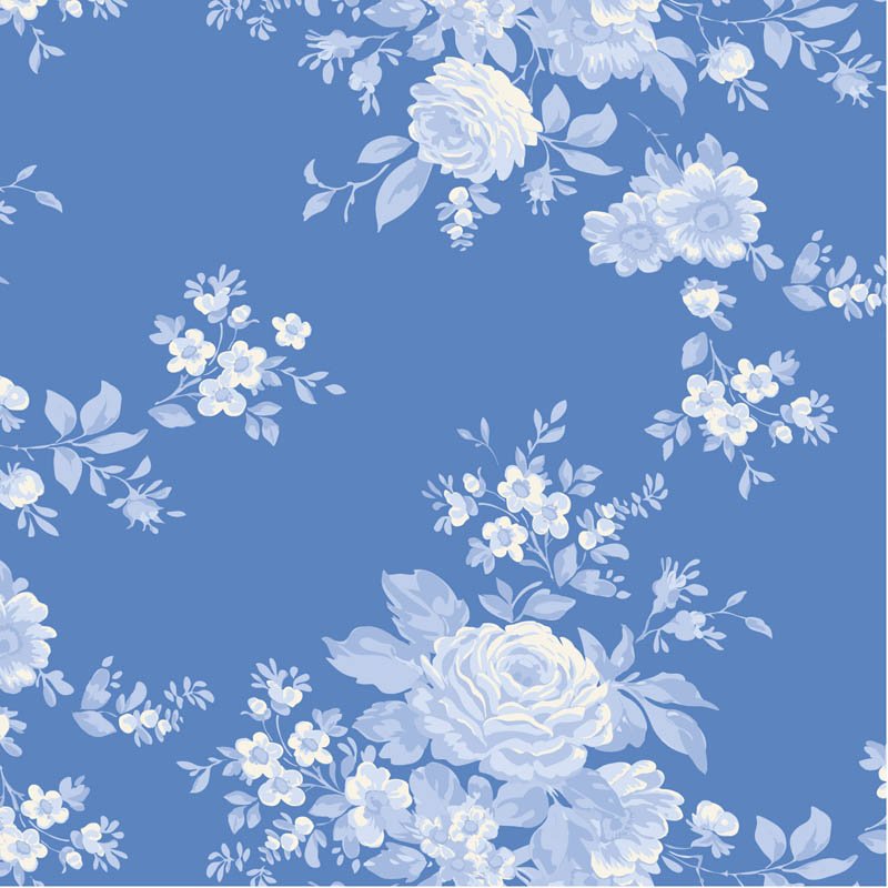 Something Blue Carol Cornflower quilting fabric by Tilda