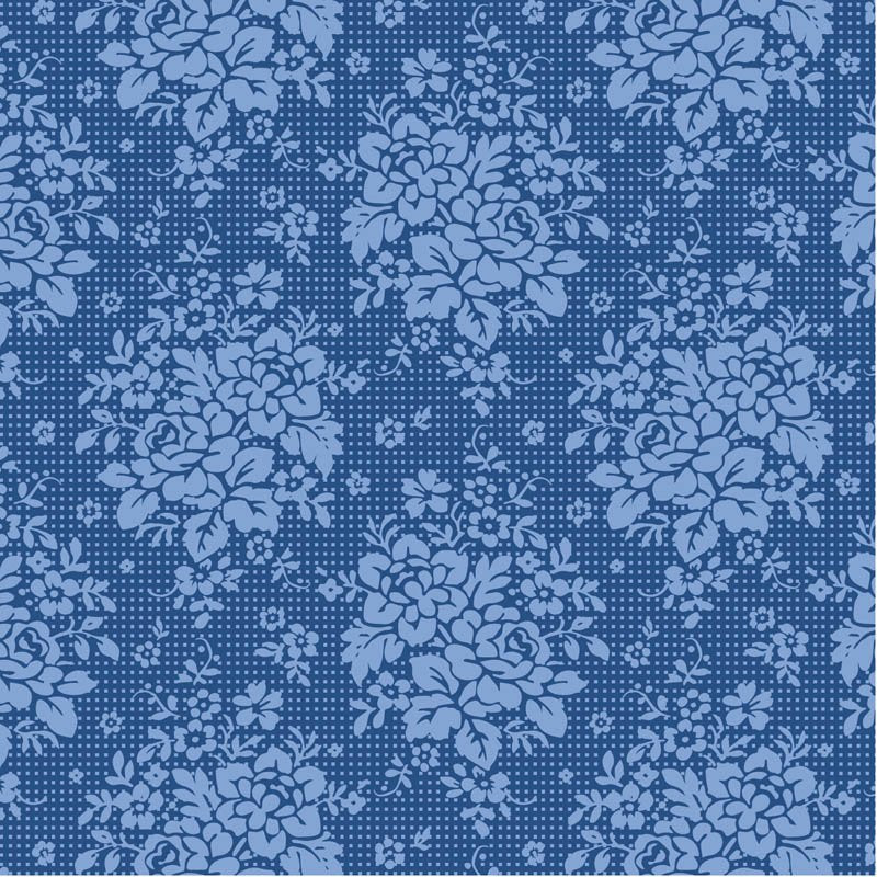 Something Blue Picknic Denim quilting fabric by Tilda