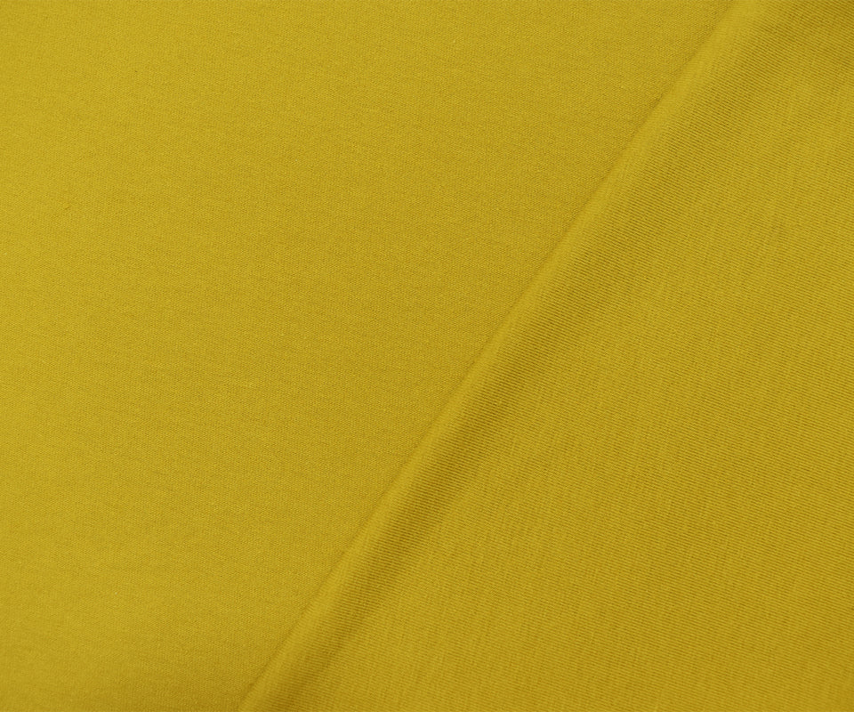 Chartreuse Yellow Cotton Stretch Spandex Solid Jersey Knit Fabric