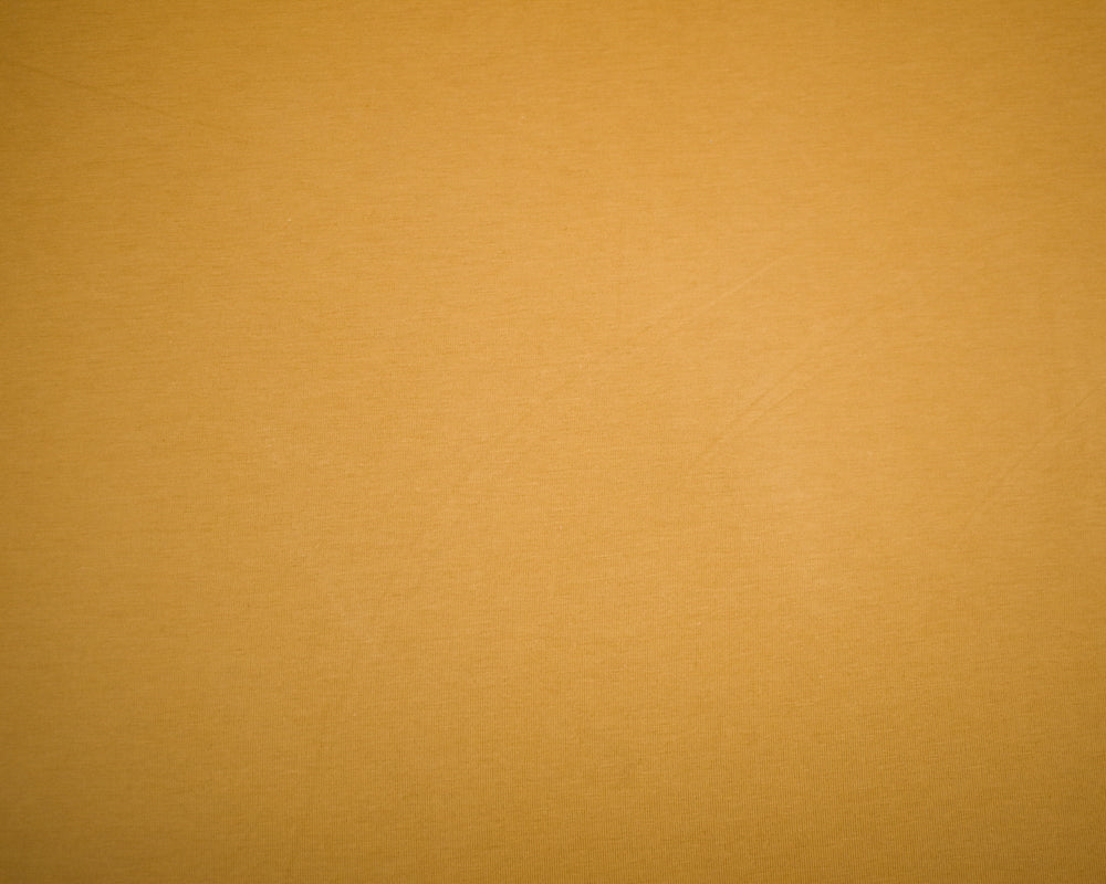 Yellow Cotton Stretch Spandex Solid Jersey Knit Fabric