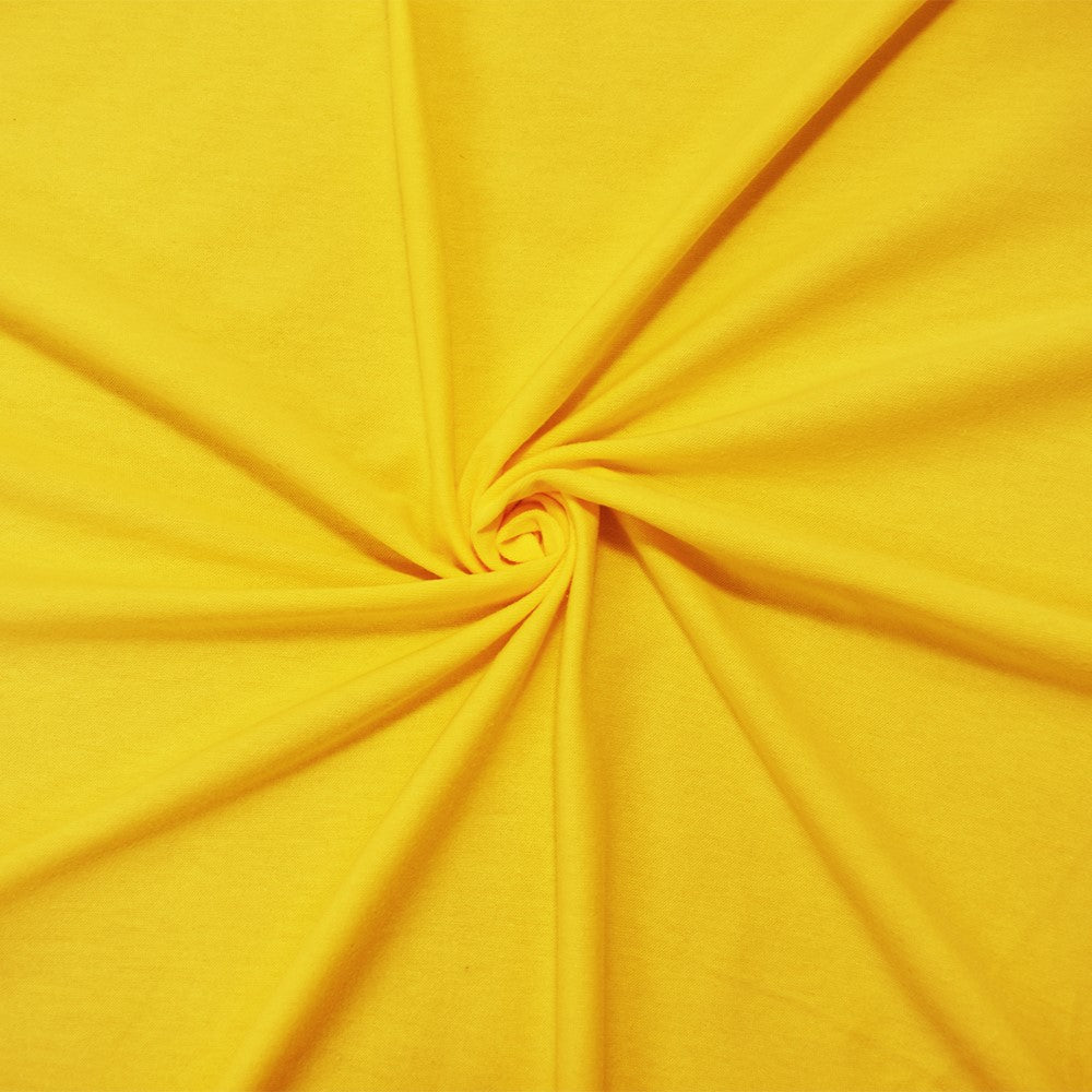 Yellow Cotton Stretch Spandex Jersey Knit Fabric