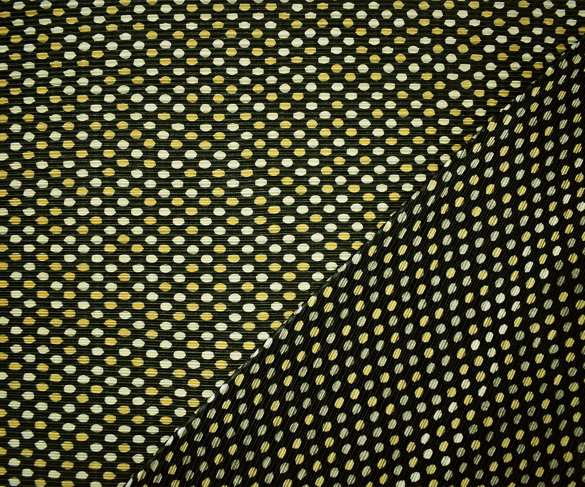 Green-Multi Poly Stretch Spandex Dot Print Pleated Interlock Knit Fabric