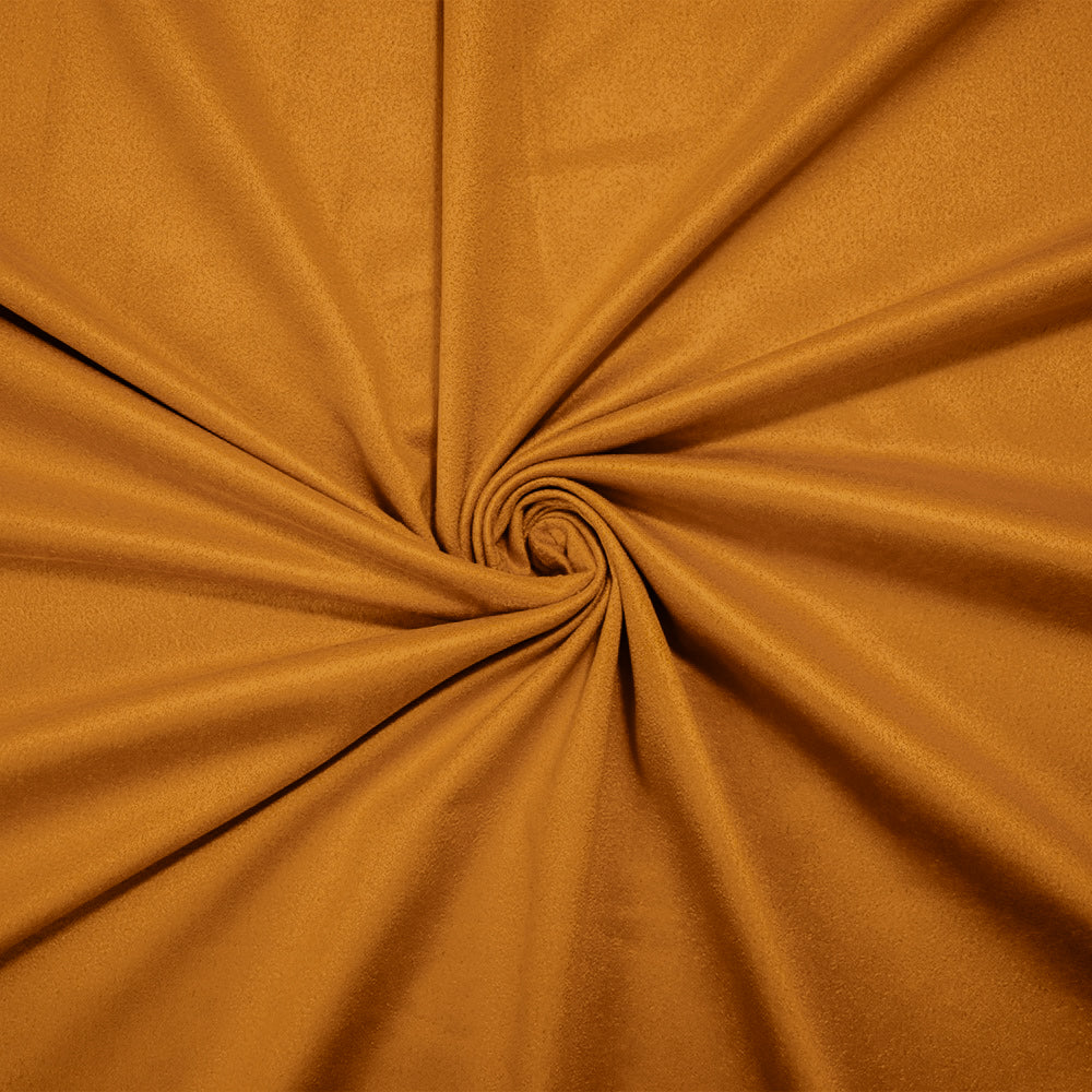 Tan Yellow Stretch Spandex Solid Microsuede Knit Fabric