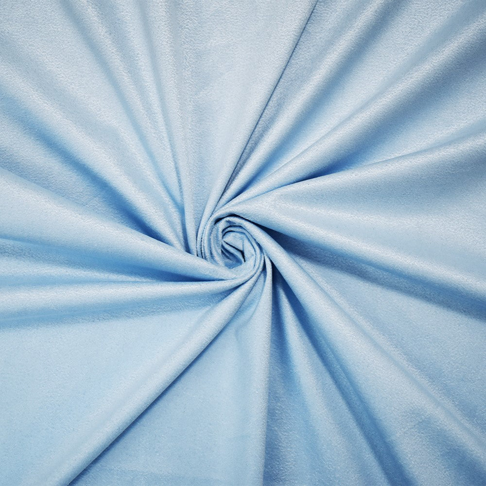 Sky Blue Stretch Spandex Solid Microsuede Knit Fabric