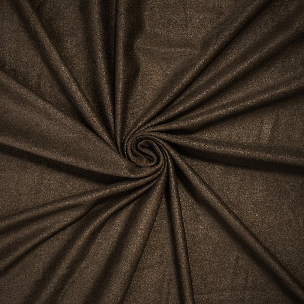 Dark Brown Stretch Spandex Solid Microsuede Knit Fabric