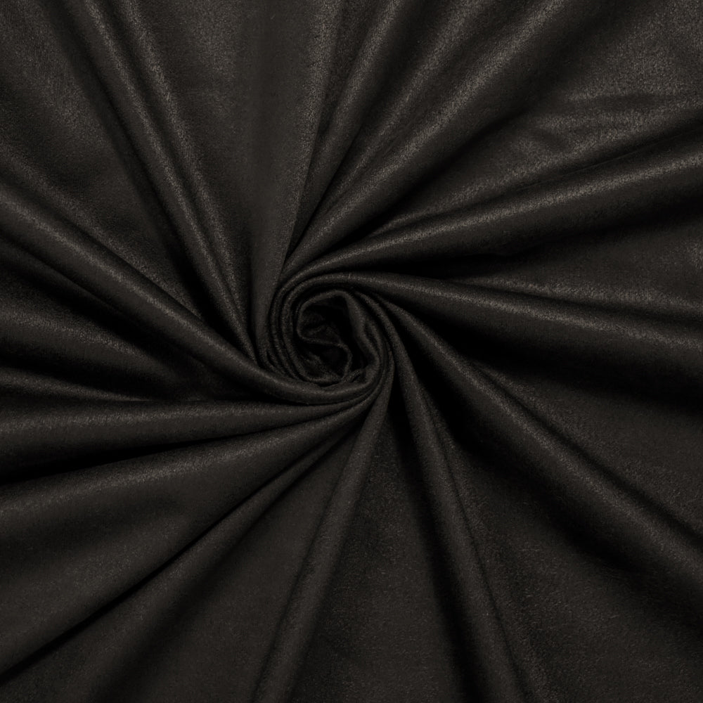 Deepest Gray Stretch Spandex Solid Microsuede Knit Fabric