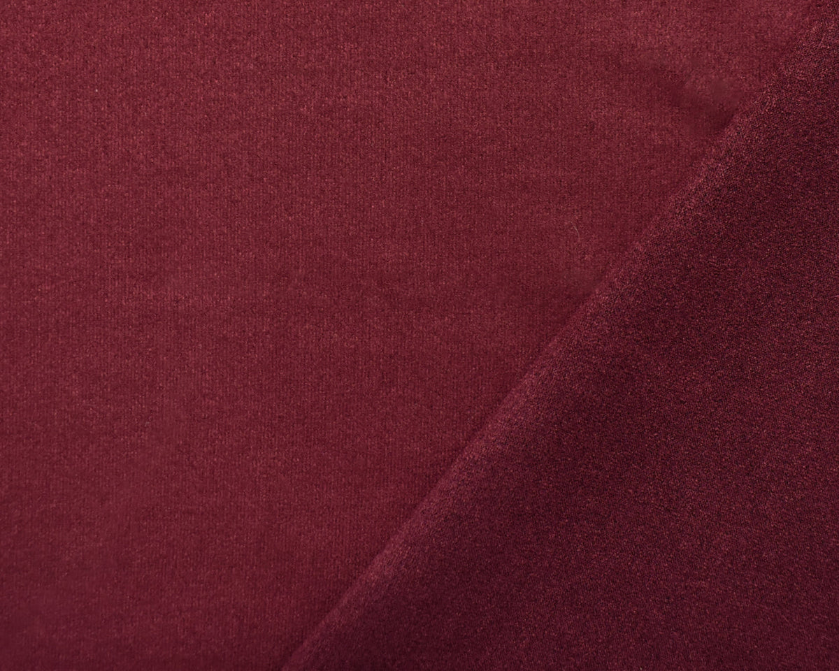Deep Ruby Red Stretch Spandex Solid Microsuede Knit Fabric
