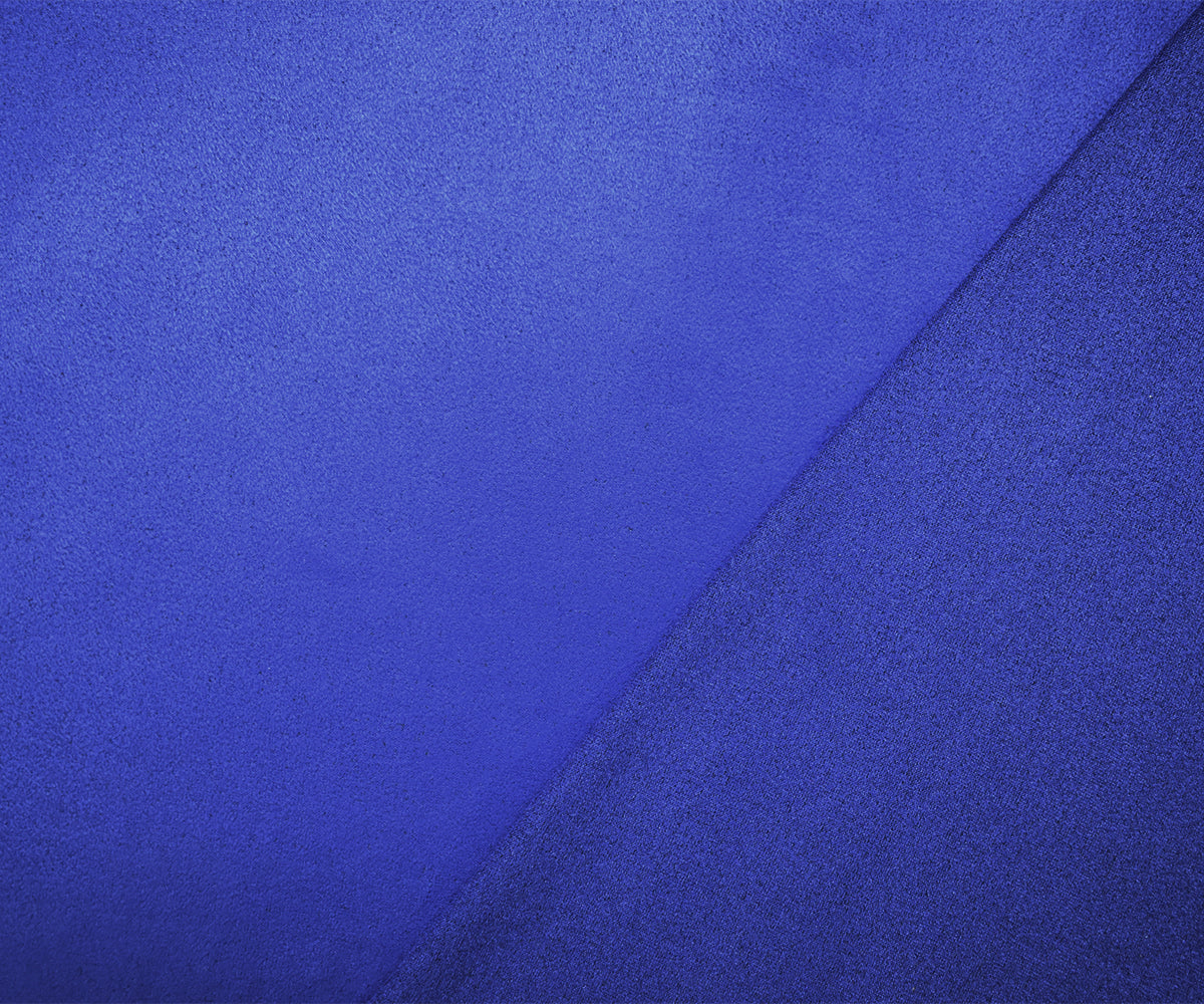 Blue Stretch Spandex Solid Microsuede Knit Fabric