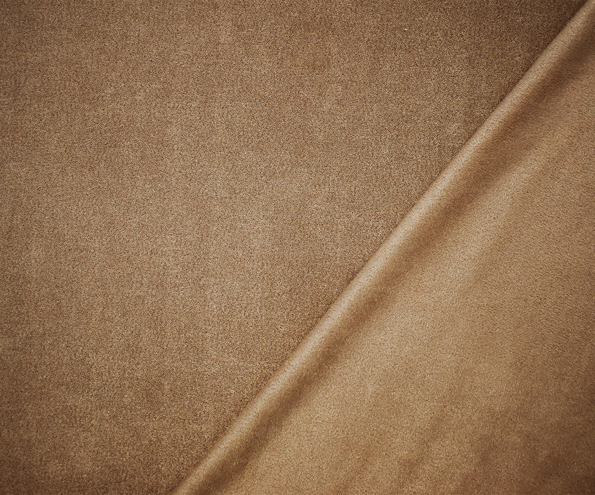 Cream Brown Stretch Spandex Solid Microsuede Knit Fabric