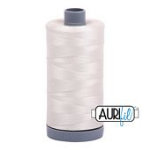 Aurifil 2309 Silver White 28wt cotton thread 820 yard spool