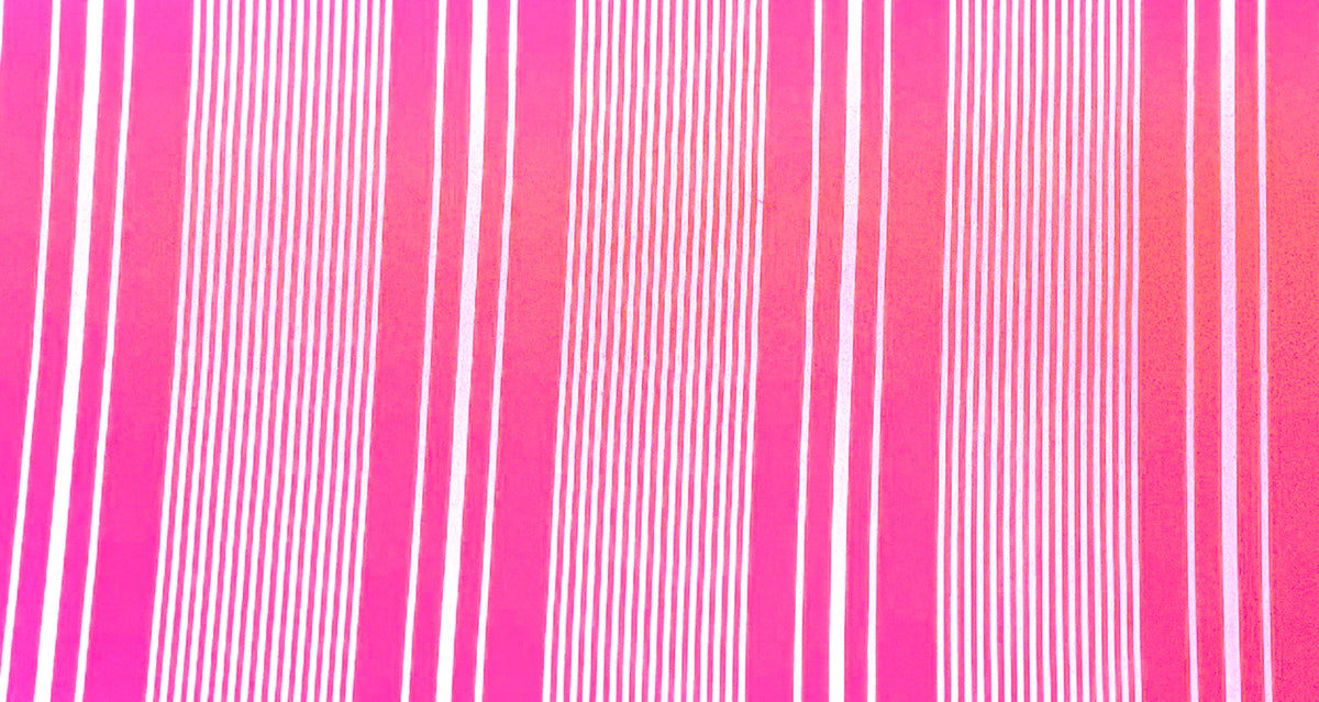 Neon Pink-White Poly Spandex Stretch Stripe Print DB Jersey Knit Fabric