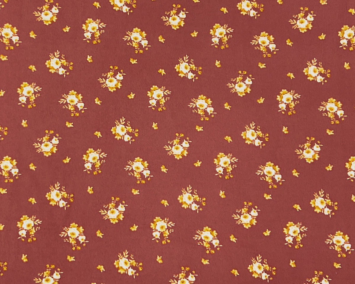 Red-Multi Poly Spandex Stretch Floral Print DB Jersey Knit Fabric
