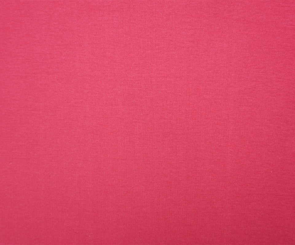Dark Pink Organic Cotton Solid 1X1 Rib Knit Fabric